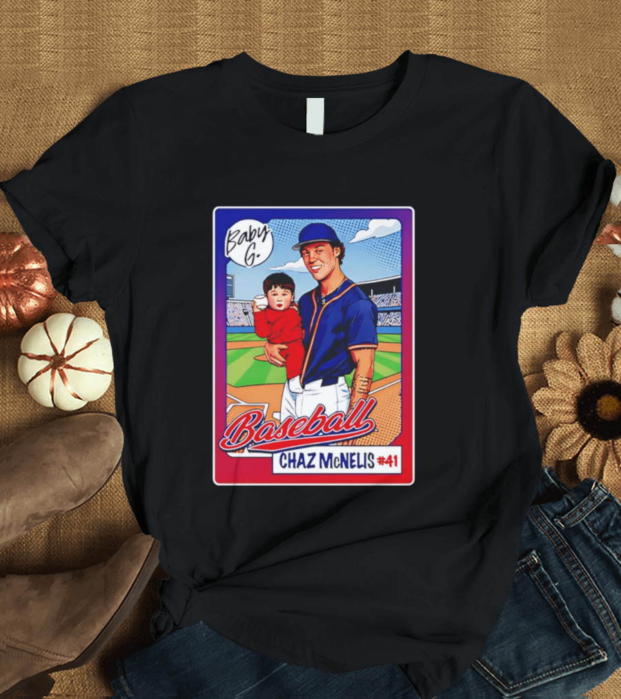 Baby G Chaz McNelis #41 Arizona Baseball NCAA Caricature T-Shirt