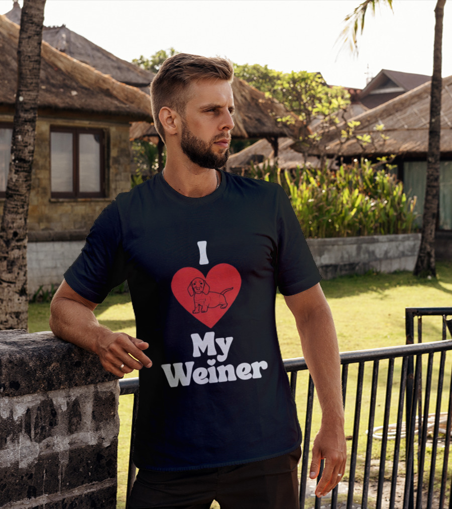 I Heart My Weiner Dachshund Love T-Shirt