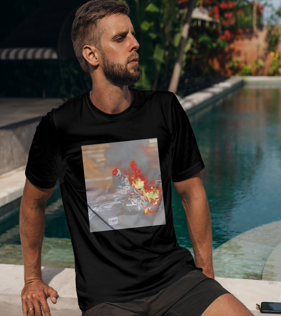 Kimi Raikkonen F1 Fire Escape Orlen Racing Moment T-Shirt