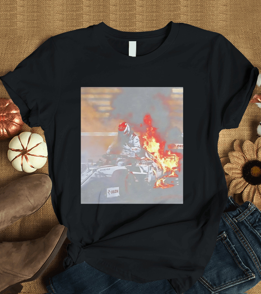 Kimi Raikkonen F1 Fire Escape Orlen Racing Moment T-Shirt