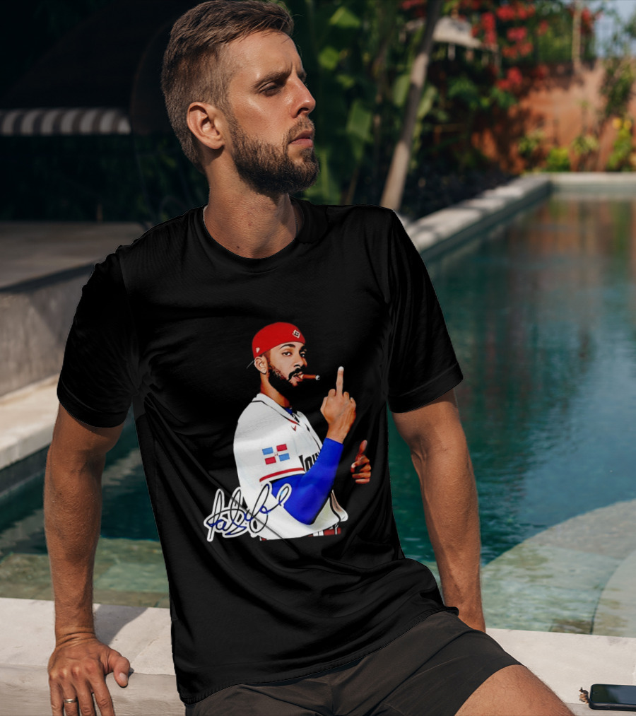 Fernando Tatis Jr San Diego Padres Smoking Middle Finger Dominican Jersey T-Shirt