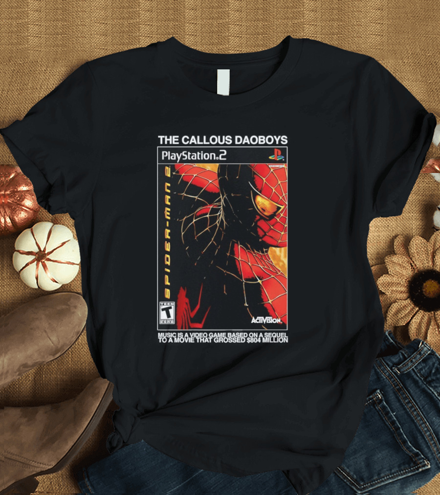 The Callous Daoboys PlayStation Spider Man 2 Activision Video Game Sequel T-Shirt