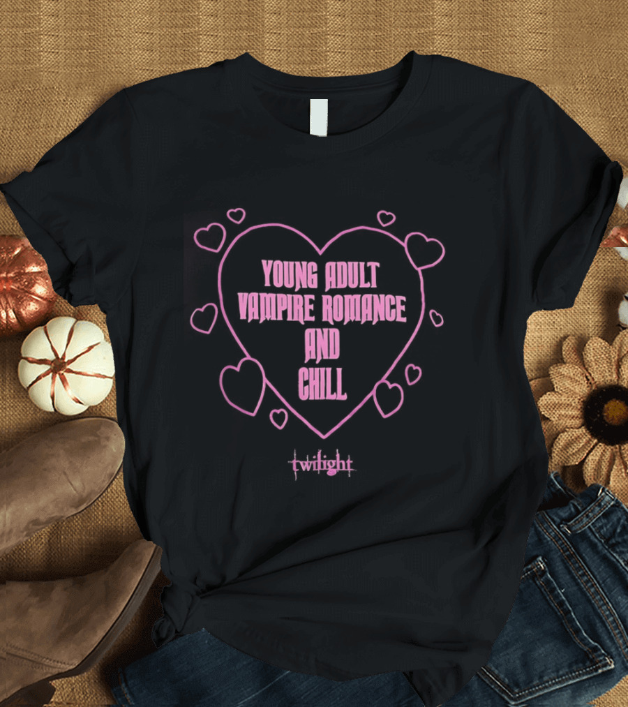 Twilight Saga Young Adult Vampire Romance And Chill Heart Shape T-Shirt