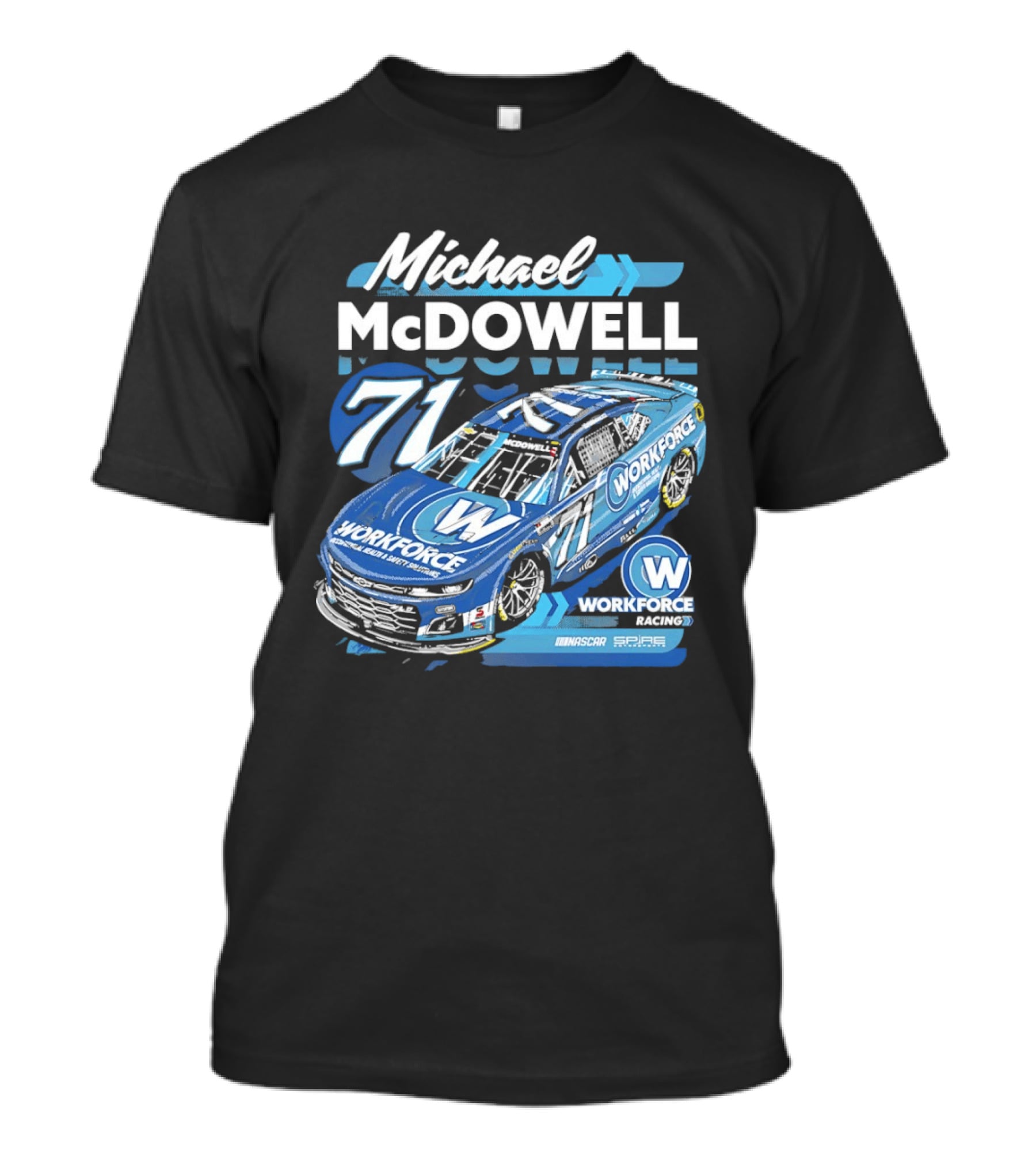 Michael McDowell 71 Workforce NASCAR Spire Motorsports Chevrolet Camaro ZL1 T-Shirt