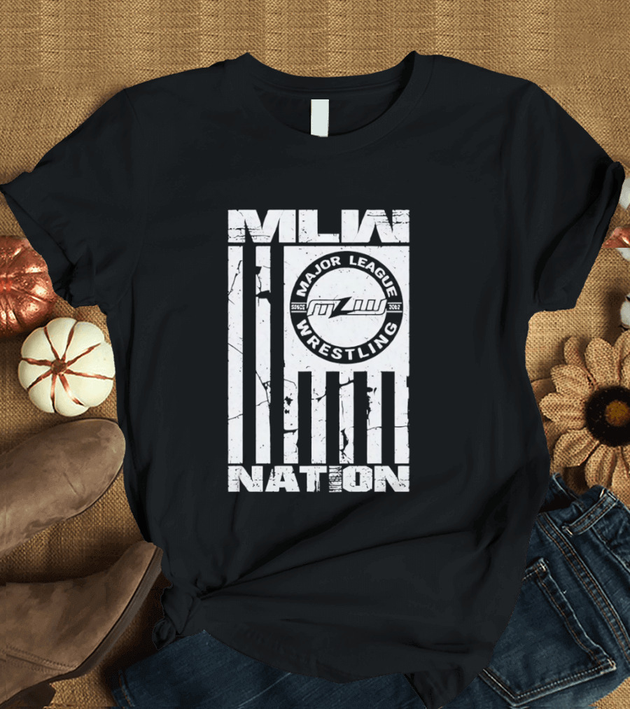 MLW Major League Wrestling Nation American Flag T-Shirt