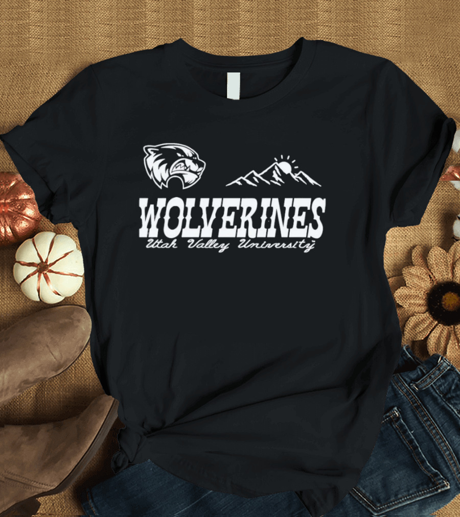 Utah Valley University Wolverines Mountains Sunburst T-Shirt