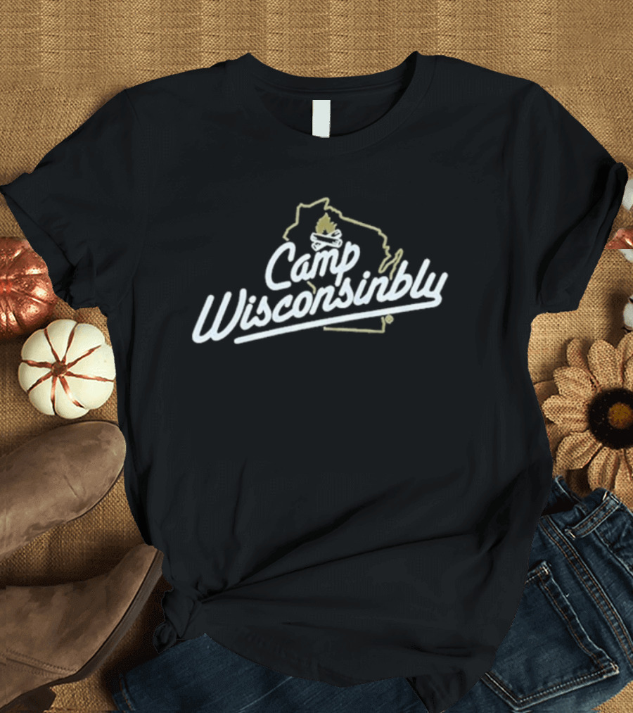 Camp Wisconsinbly Drink Wisconsinbly Wisconsin Map And Beer T-Shirt