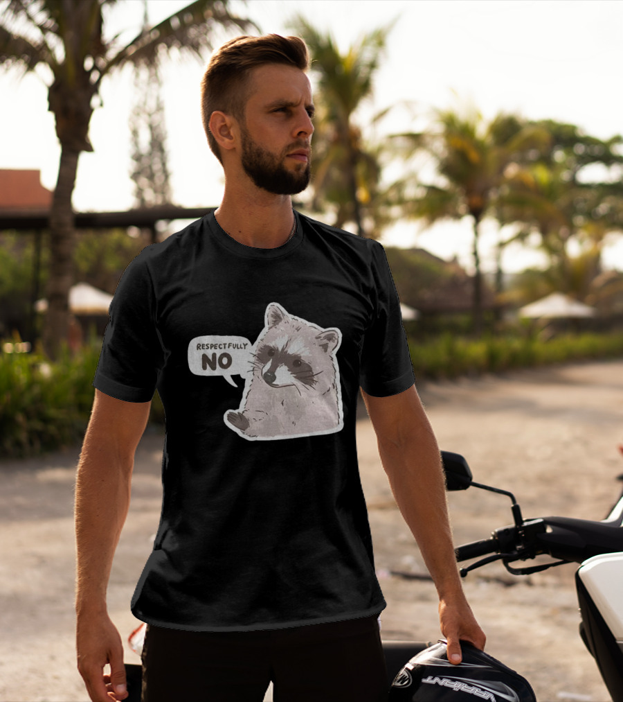 Respectfully No Funny Raccoon Vintage T-Shirt