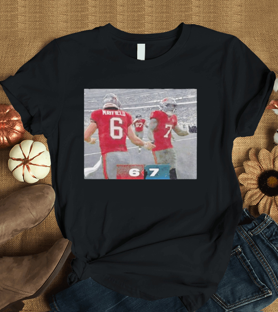 Tampa Bay Mayfield 6 And 7 Football Celebration T-Shirt