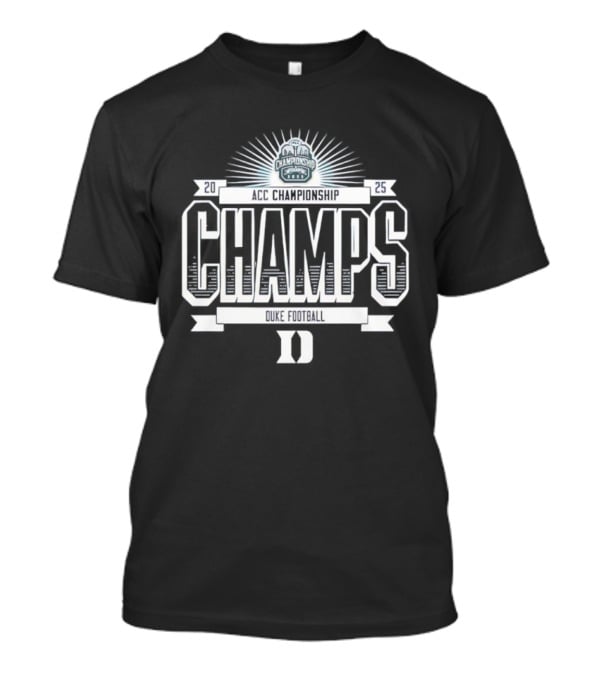 ACC Championship 2025 Champs Duke Football Crown Logo T-Shirt