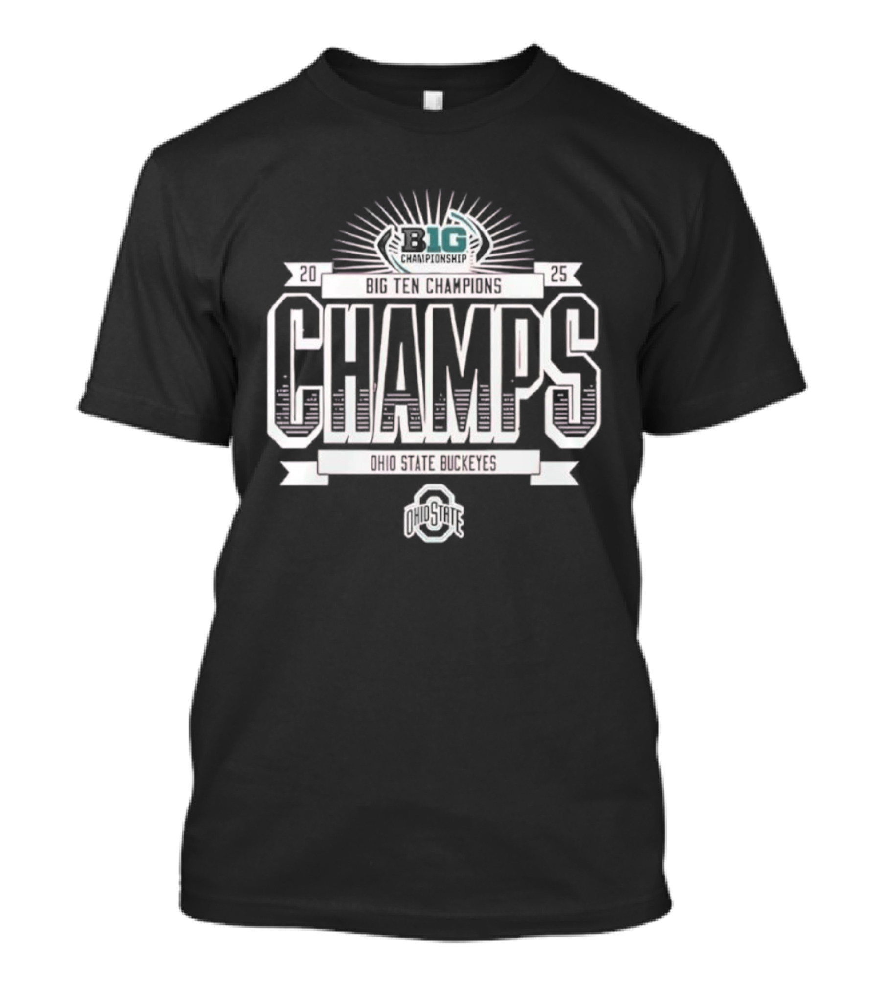Big Ten 2025 Champs Ohio State Buckeyes Victory Celebration T-Shirt
