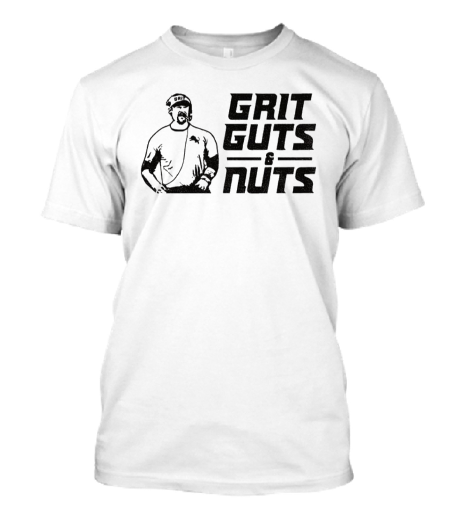 Grit Guts Nuts Dan Campbell Detroit Lions NFL Football Vintage Retro Style T-Shirt