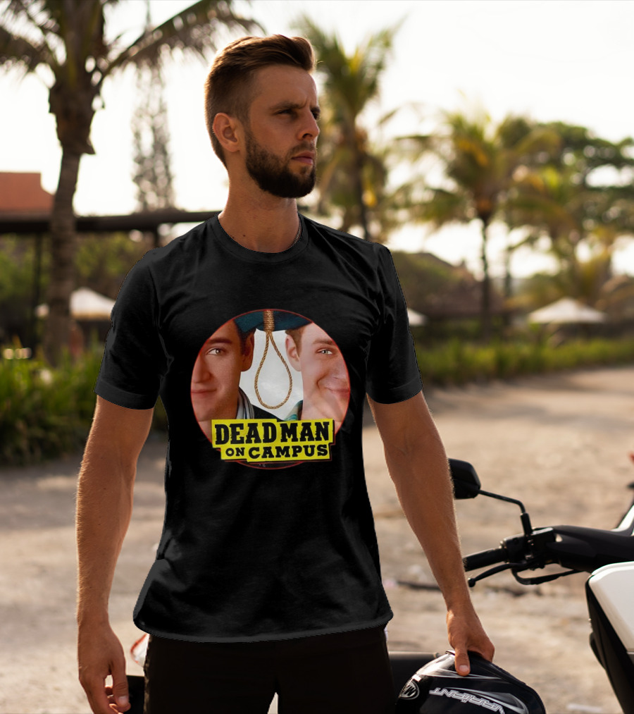Dead Man On Campus 1998 Comedy Movie Vintage Noose Rope Collage T-Shirt
