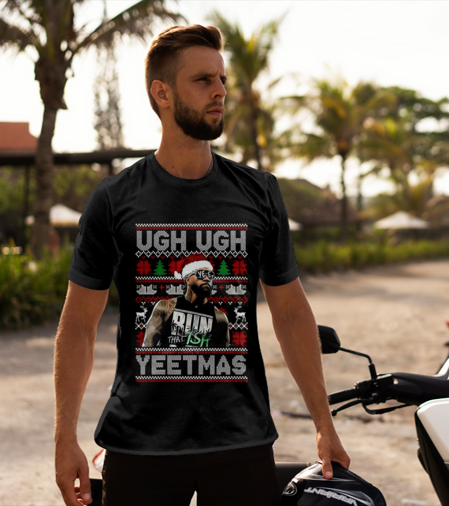 Jey Uso WWE Ugh Ugh Yeetmas Ugly Christmas Sweater Santa Hat T-Shirt