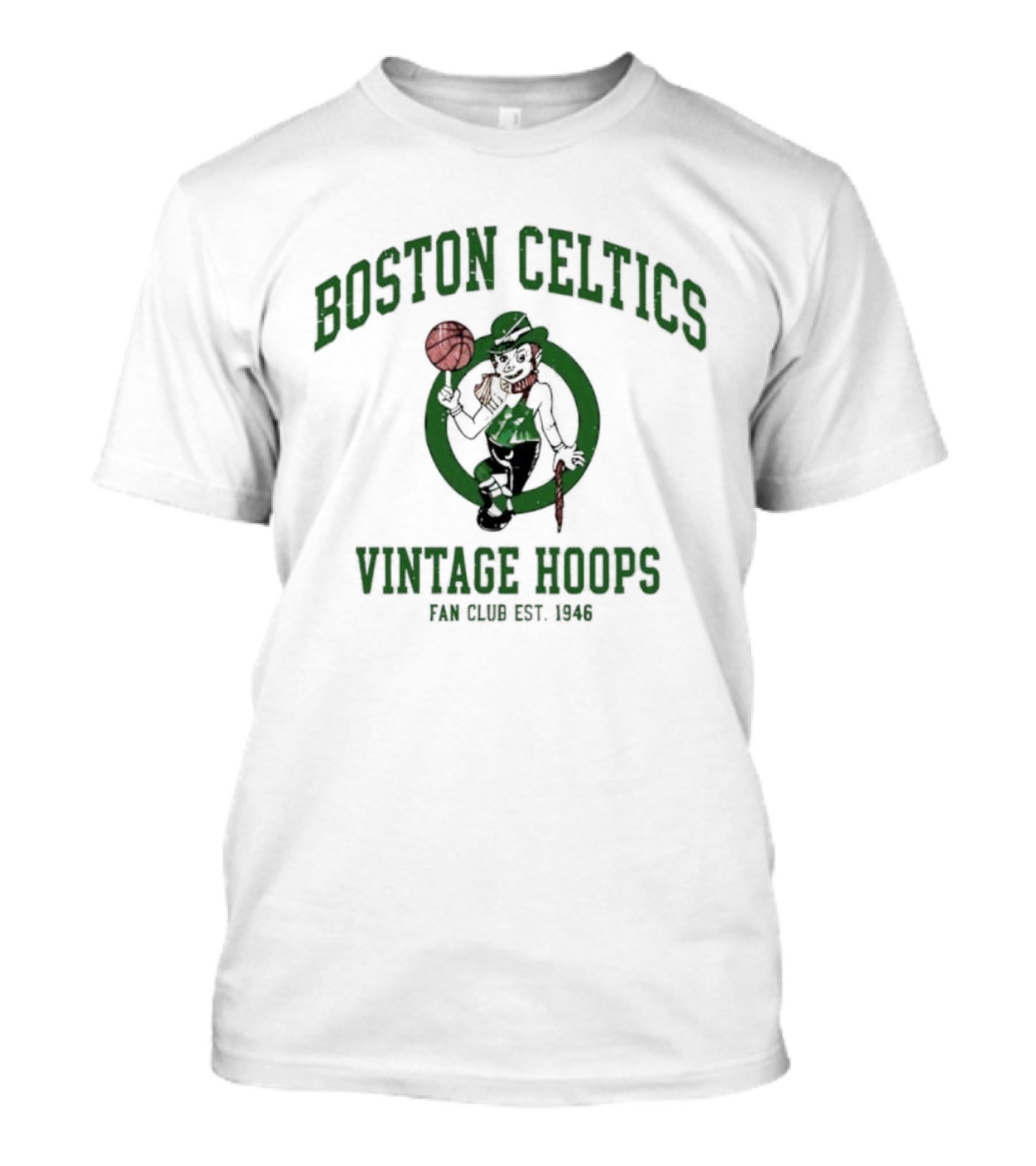 Boston Celtics Vintage Hoops Fan Club Est 1946 T-Shirt