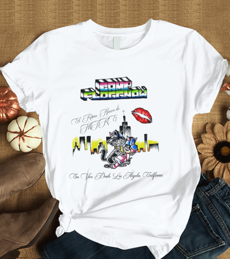 Camp Floggnaw The New Rhythm Of Make Los Angeles California Skyline Kiss T-Shirt
