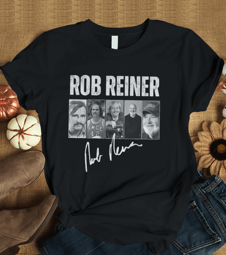 Rob Reiner 1947-2025 Signature Tribute Vintage Photos T-Shirt