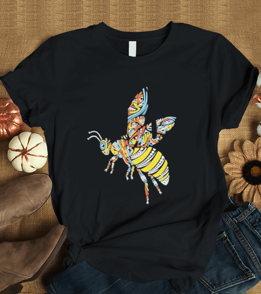 Bumpin Uglies Psychedelic Bee Vibrant Colorful Design T-Shirt