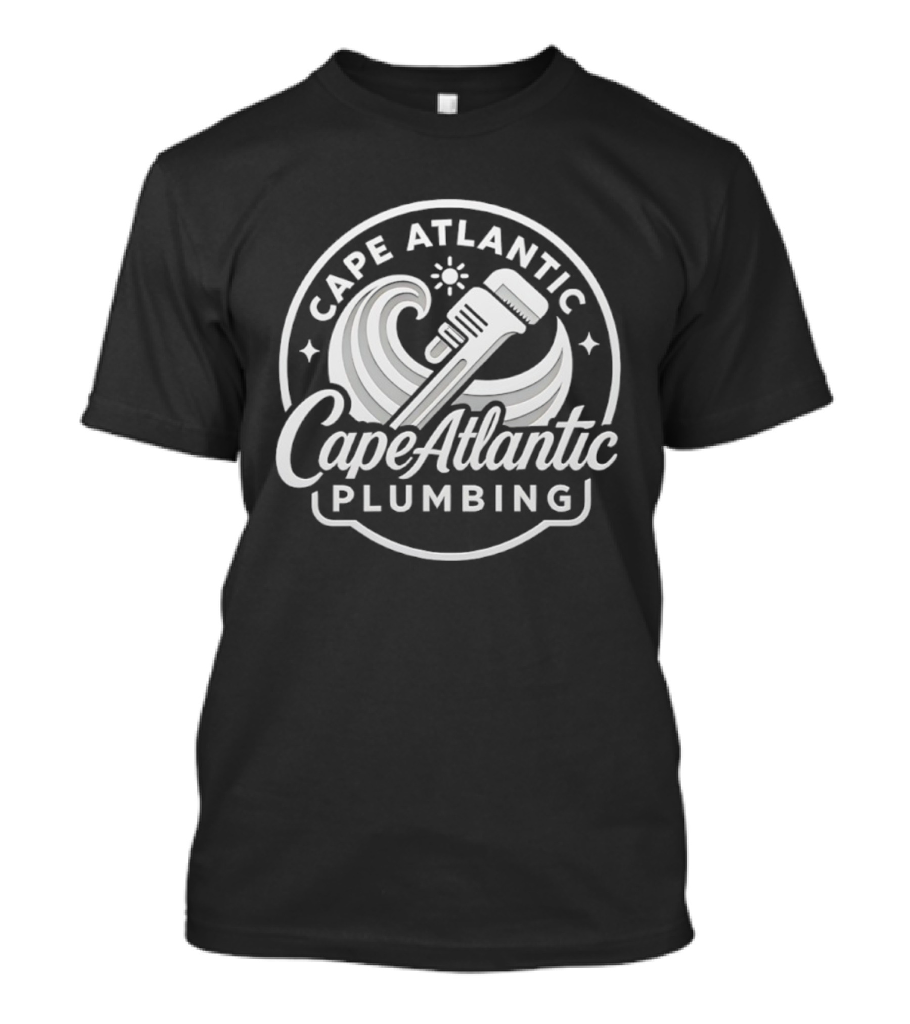 Cape Atlantic Plumbing Wrench Wave Icon T-Shirt