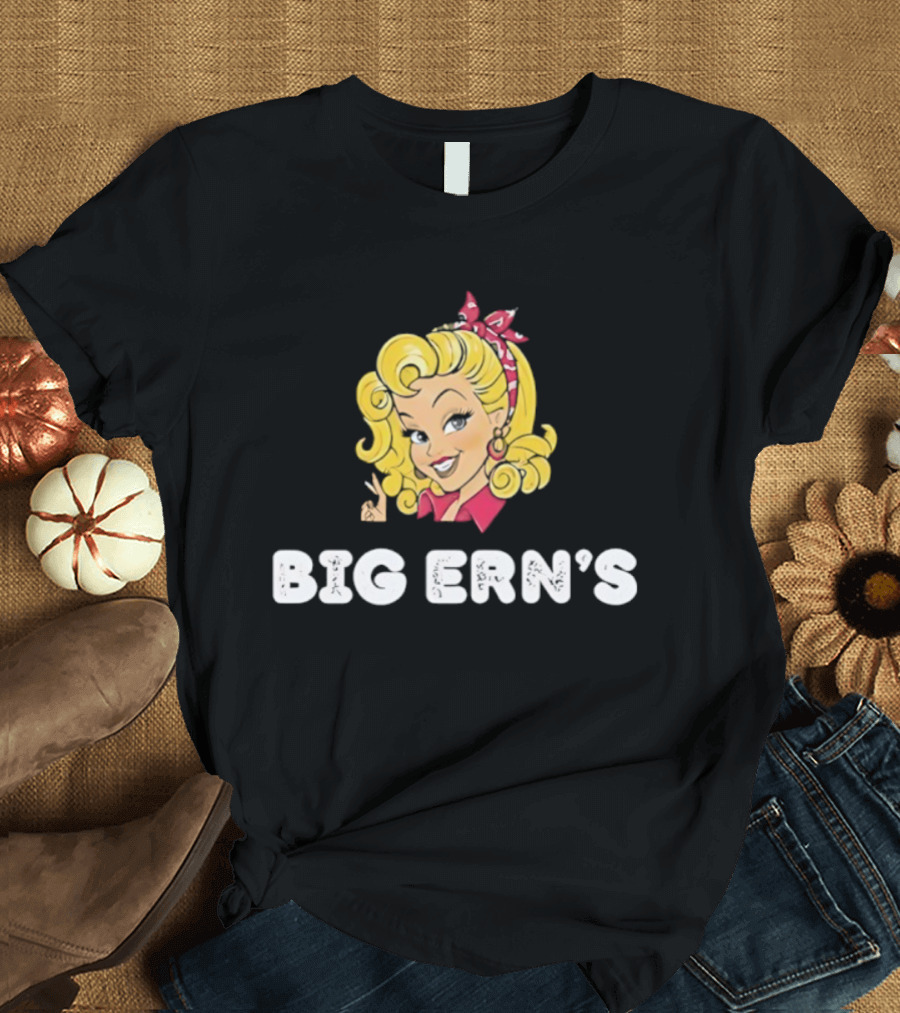 Big Ern's Blonde Pinup Face Retro Vintage Style T-Shirt