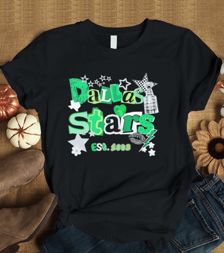 Dallas Stars Est 1993 Hockey Stanley Cup Stars Lightning T-Shirt