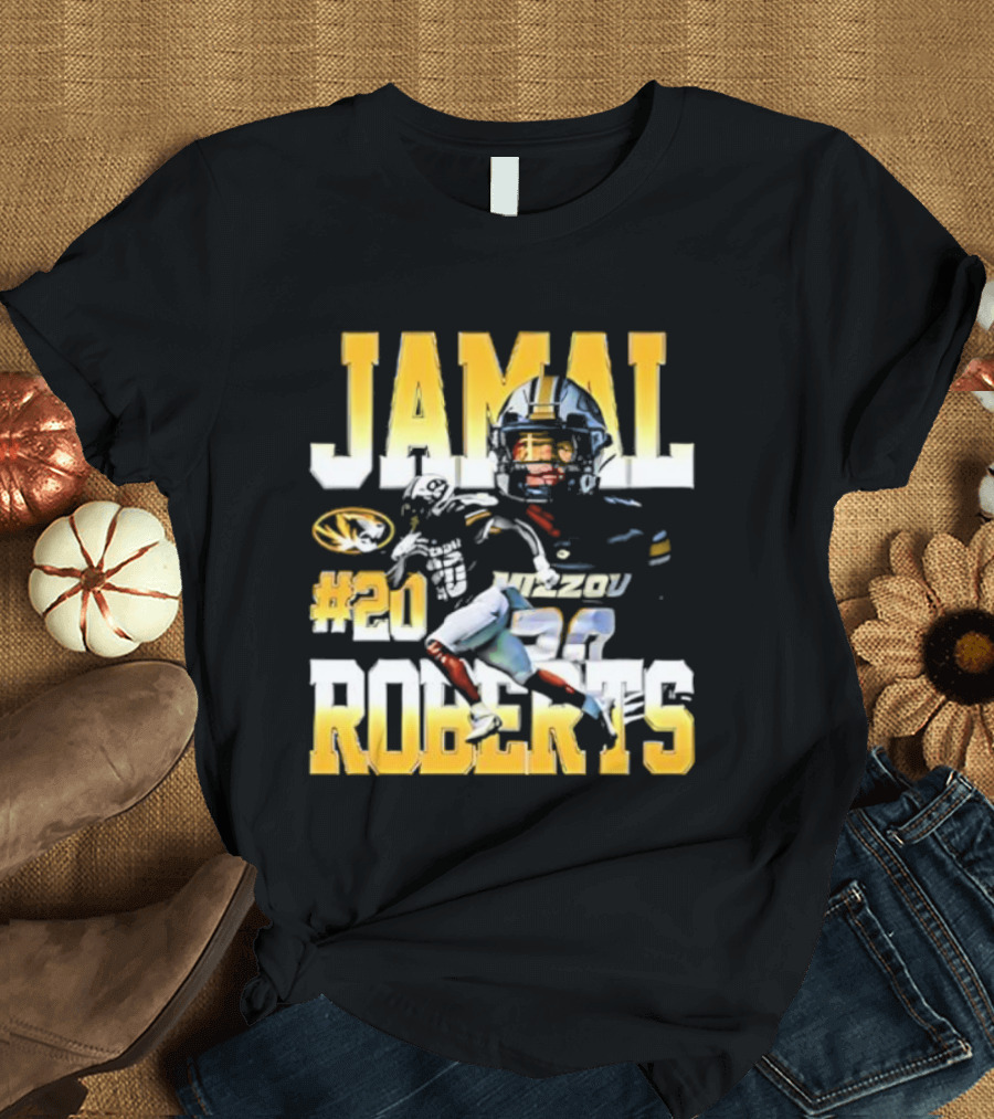 Jamals Roberts #20 Mizzou Tigers NIL Player T-Shirt