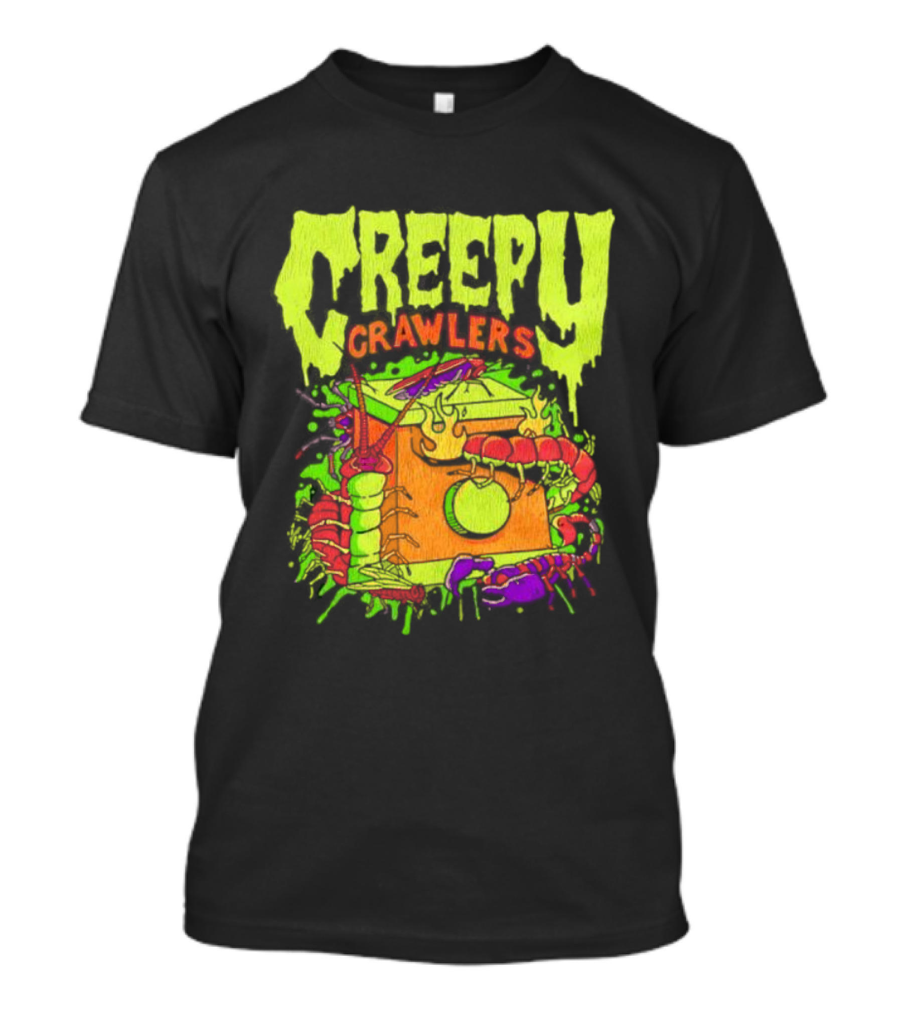 Creepy Crawlers Vintage Telephone Splatter Design T-Shirt