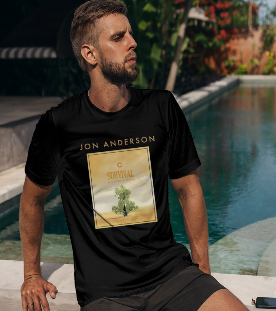 Jon Anderson Survival And Other Stories Album Cover Artwork Tree Desert Scene T-Shirt