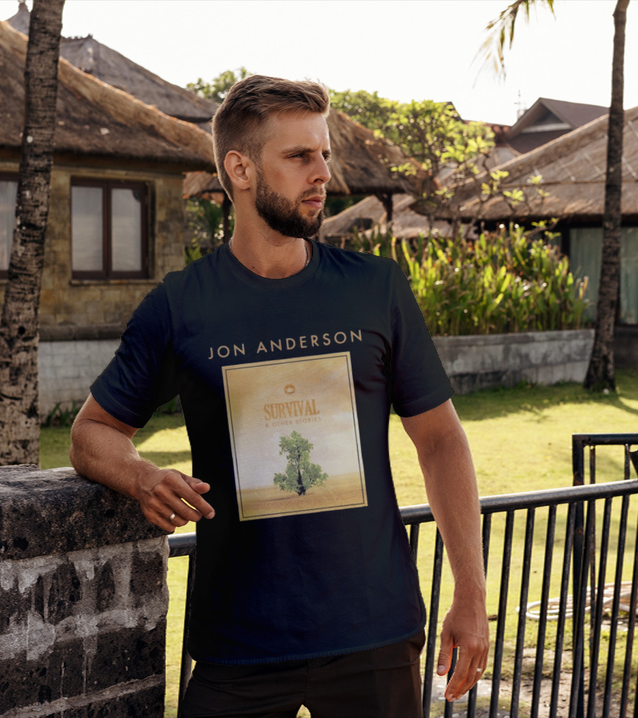 Jon Anderson Survival And Other Stories Album Cover Artwork Tree Desert Scene T-Shirt