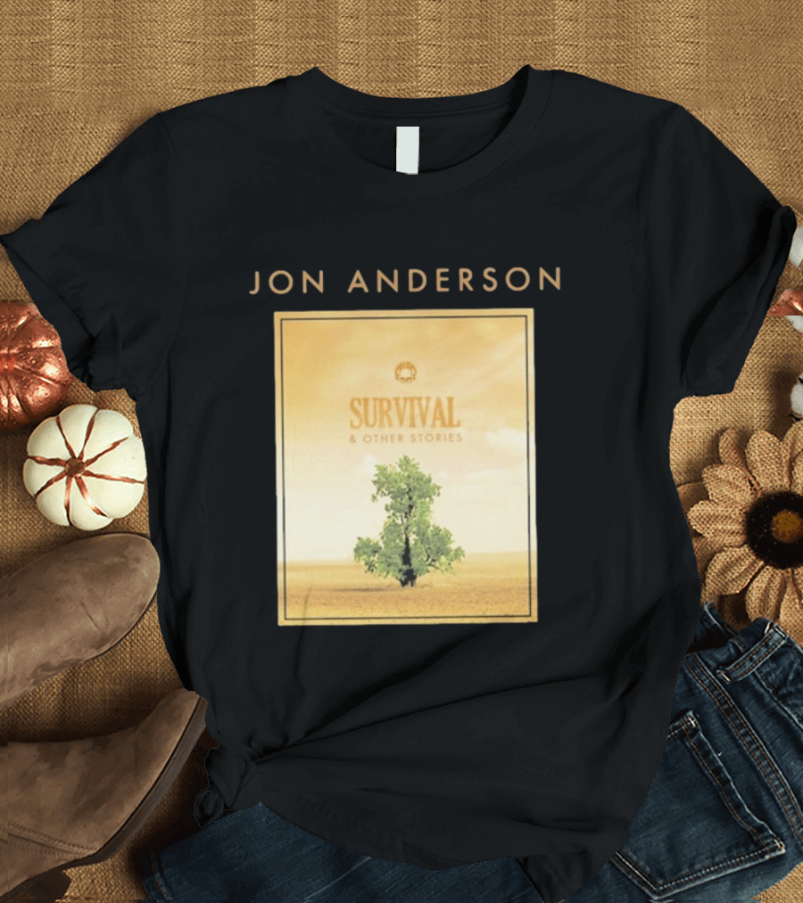 Jon Anderson Survival And Other Stories Album Cover Artwork Tree Desert Scene T-Shirt