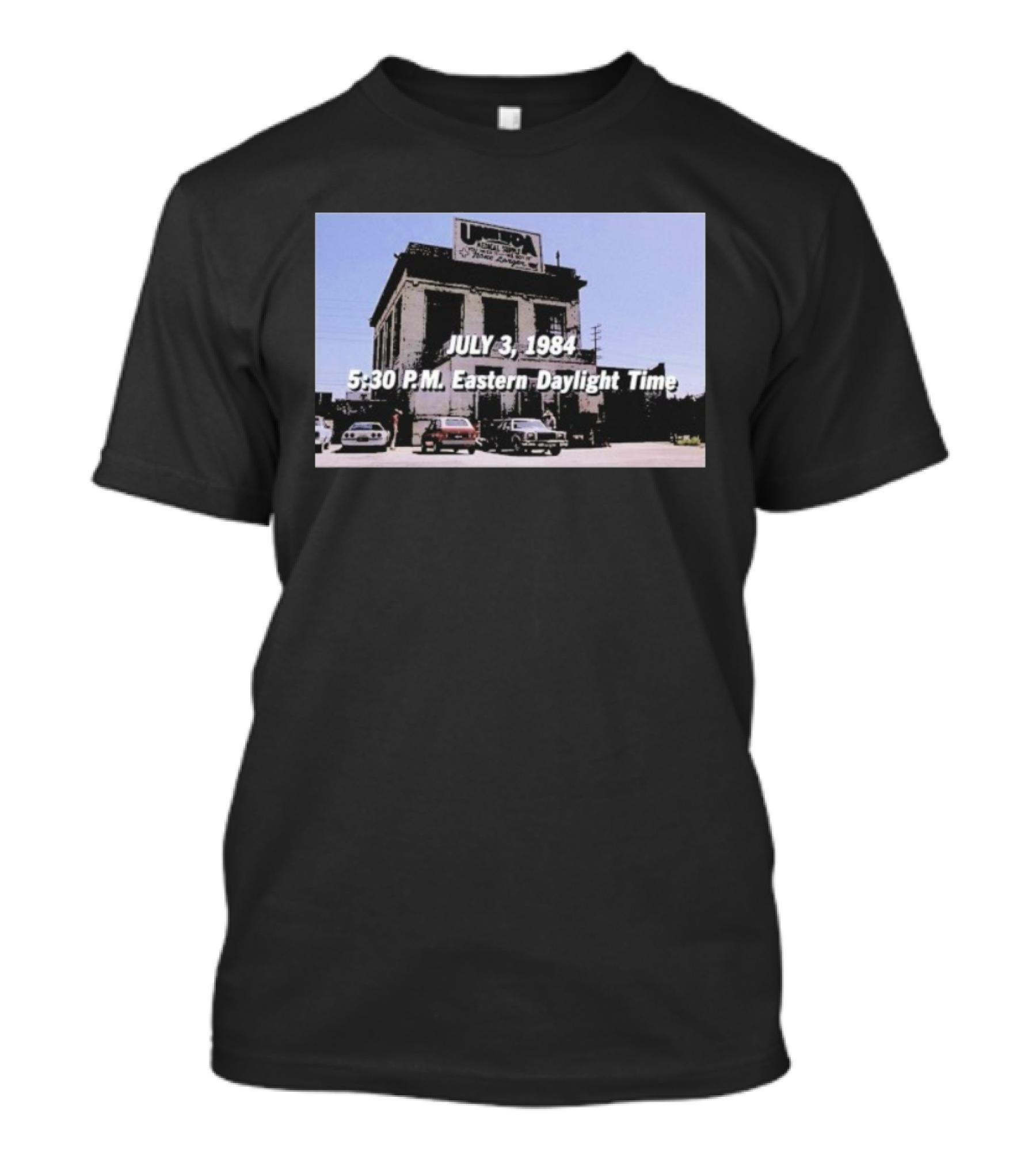 Union Gospel Mission Emergency Home Lodge July 3 1984 5:30 PM Eastern Daylight Time T-Shirt