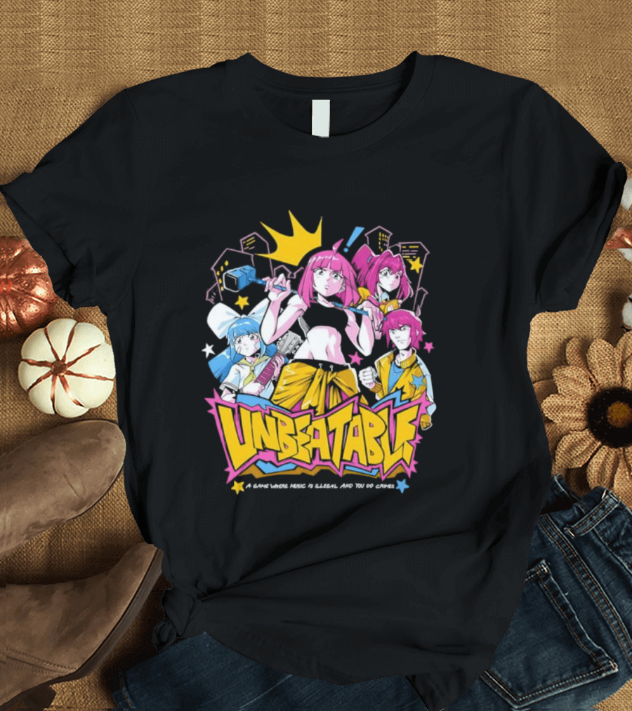 Unbeatable Rhythm Game A World Where Music Is Illegal T-Shirt