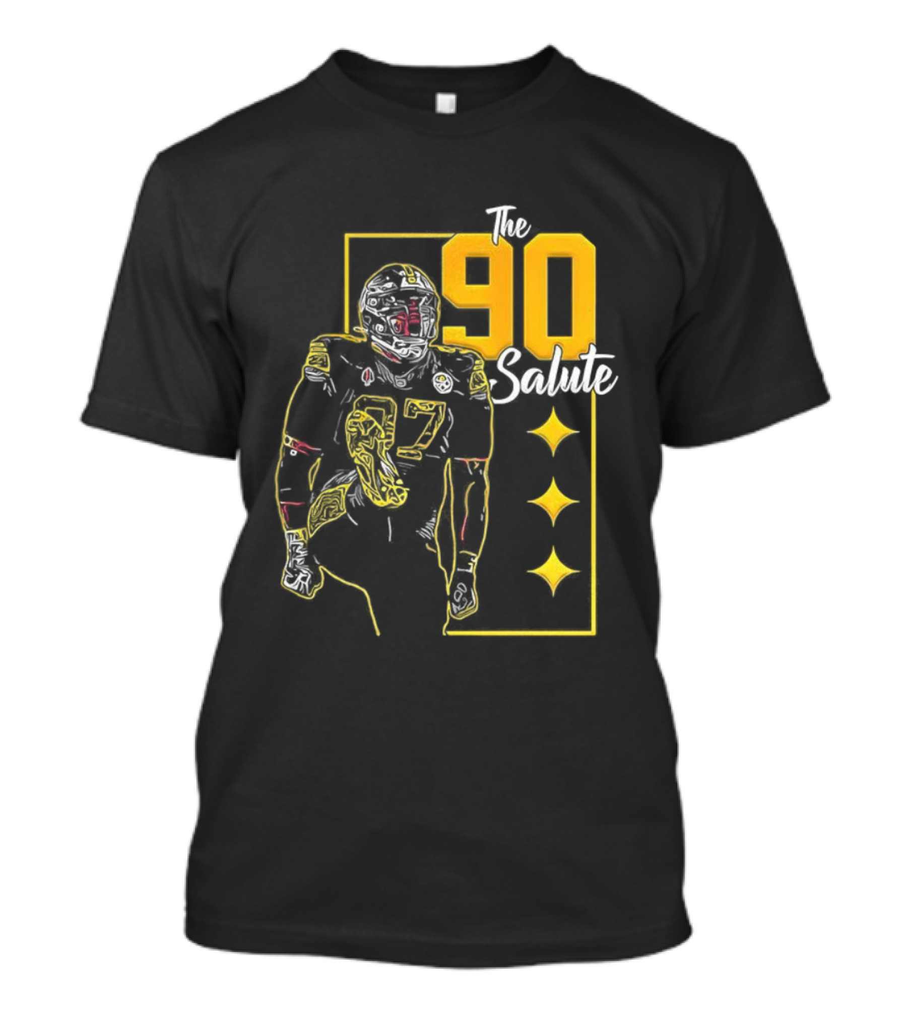 Pittsburgh Steelers J Watt The 90 Salute NFL T-Shirt