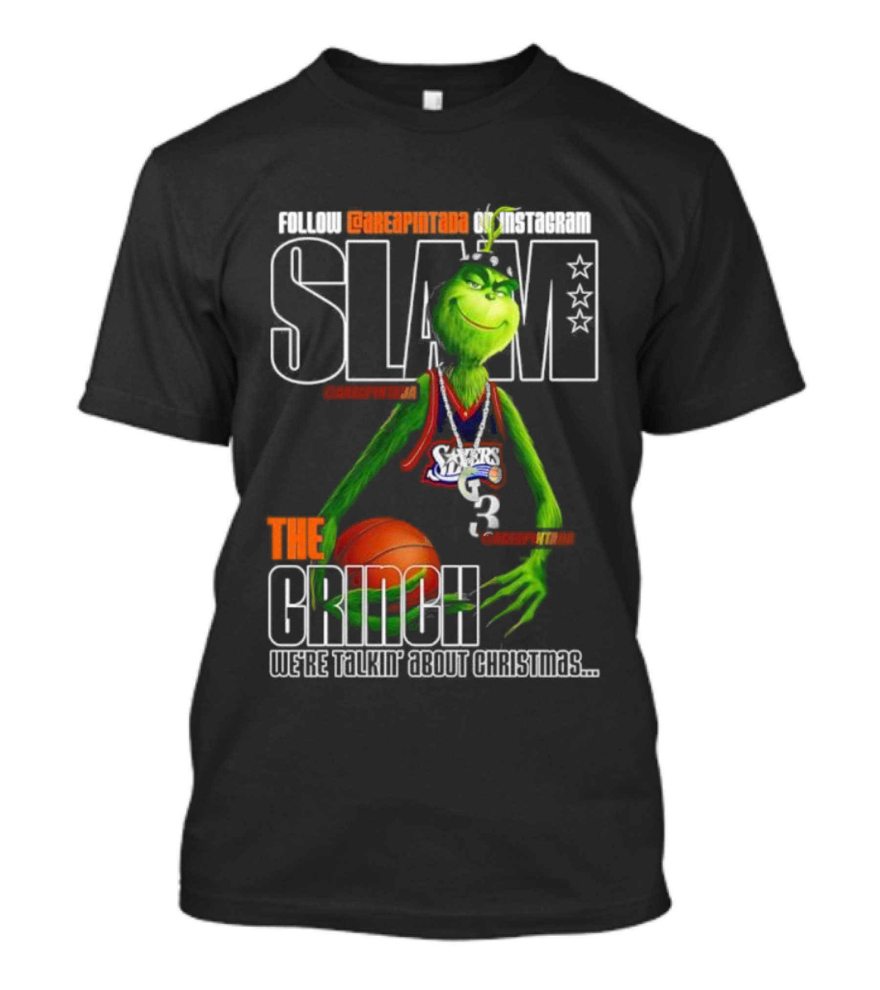Philadelphia 76ers Basketball Slam The Grinch Christmas Celebration T-Shirt