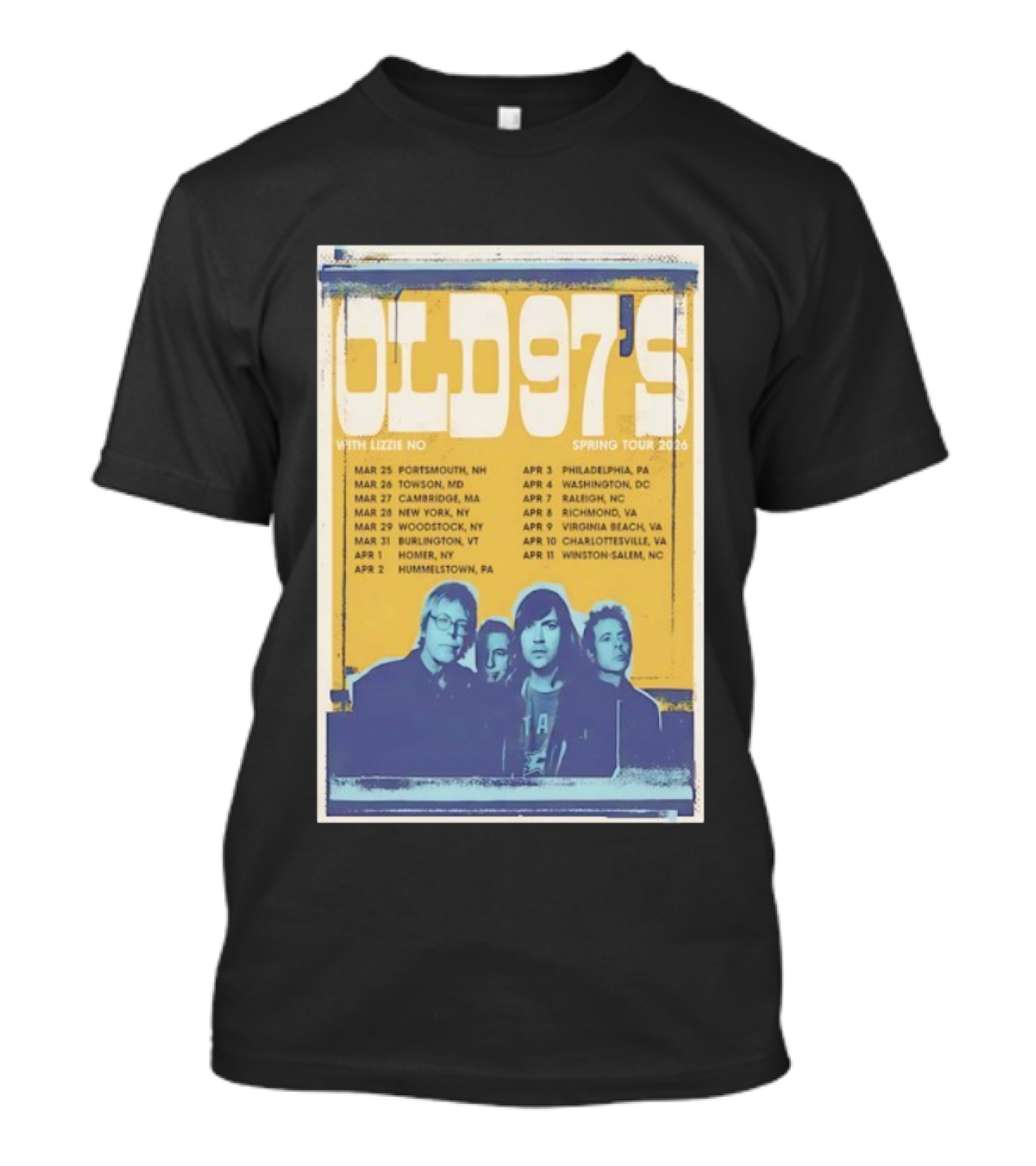 OLD 97'S With Lizzie No Spring Tour 2026 Show Dates T-Shirt