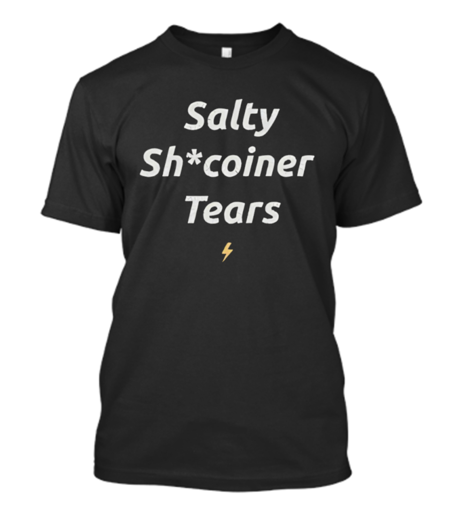 Salty Sh*coiner Tears Lightning Bolt T-Shirt