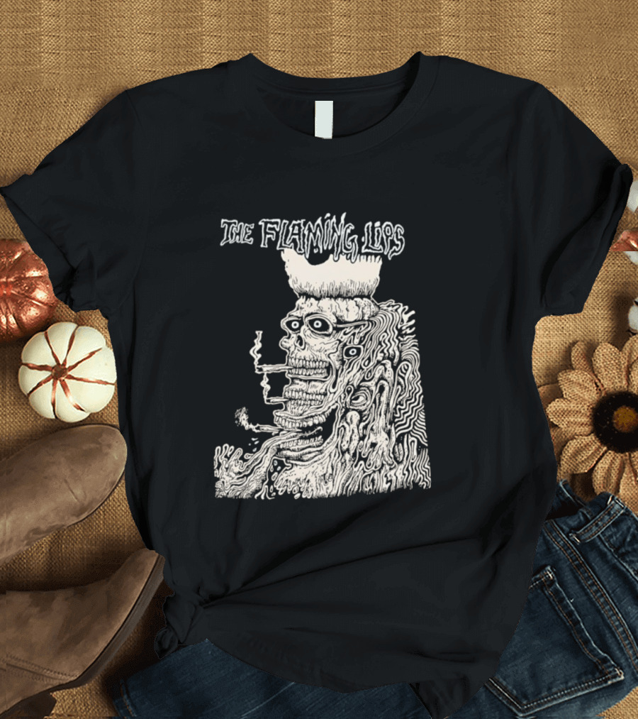 The Flaming Lips Tex And The Horseheads Smoking Monster Illustration T-Shirt