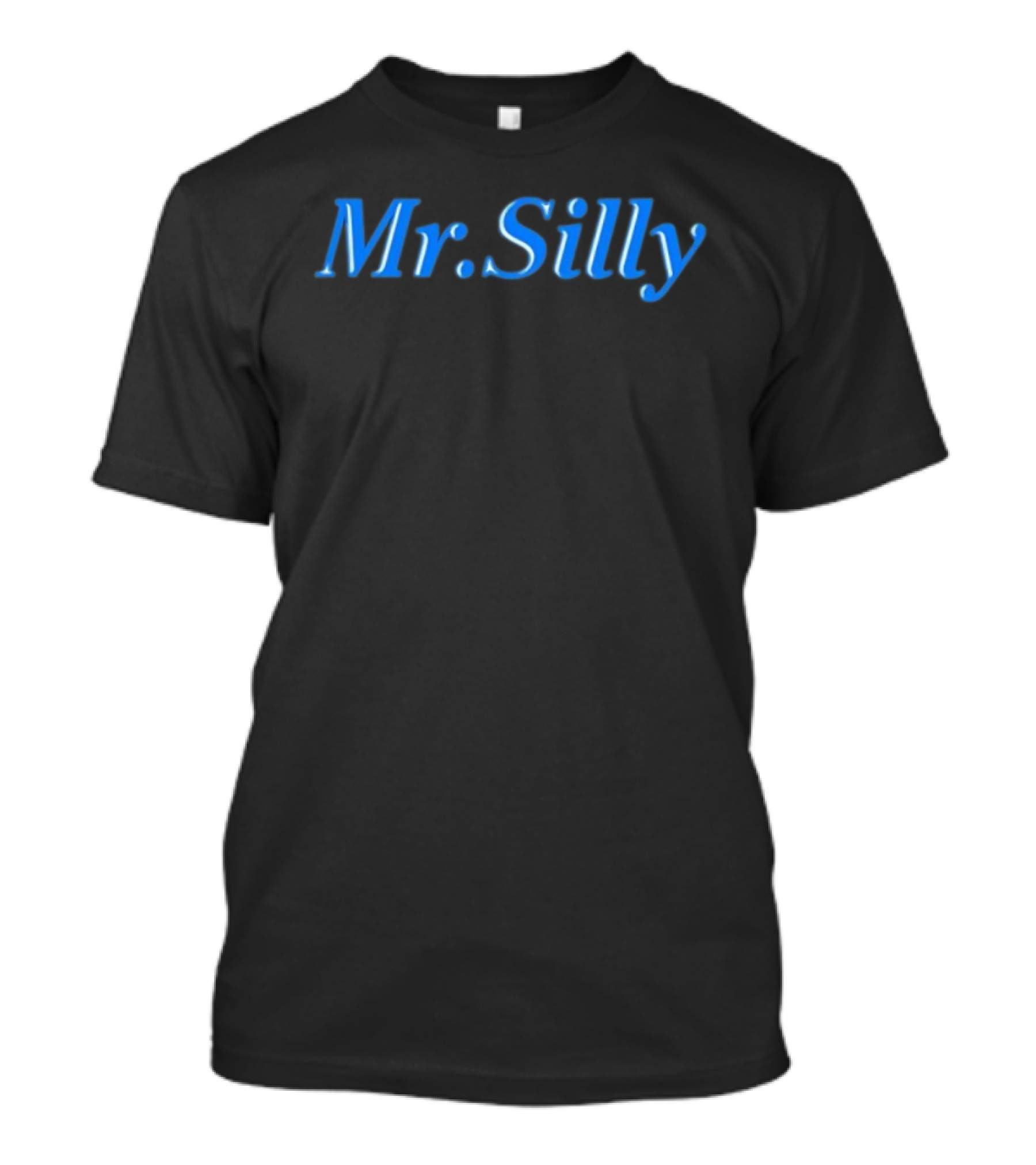 TheBurntPeanut Mr Silly Bold Blue Text T-Shirt