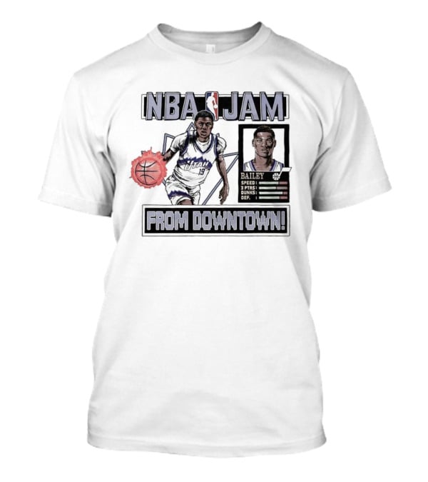 NBA JAM Ace Bailey Utah Jazz From Downtown Classic Video Game T-Shirt