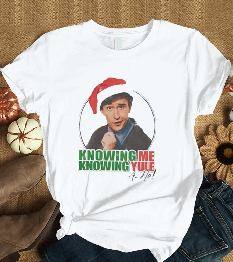Knowing Me Knowing Yule Alan Partridge A-ha Christmas Santa Hat T-Shirt