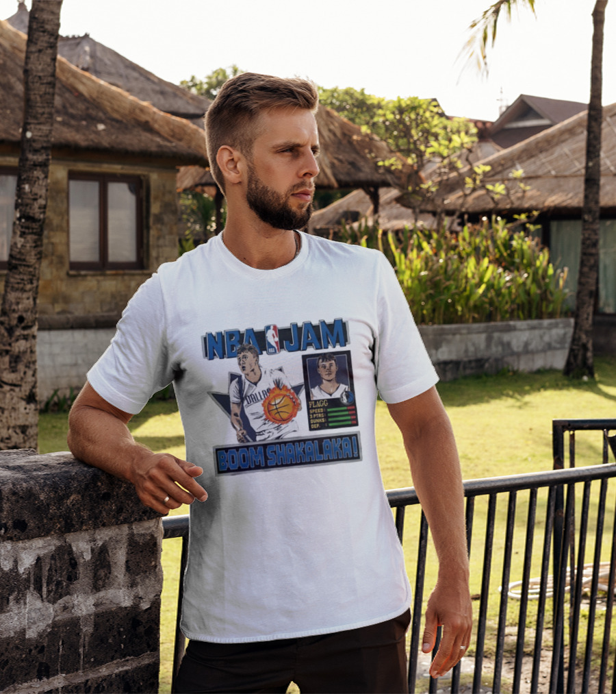 NBA Jam Dallas Mavericks Cooper Flagg Basketball Boom Shakalaka T-Shirt