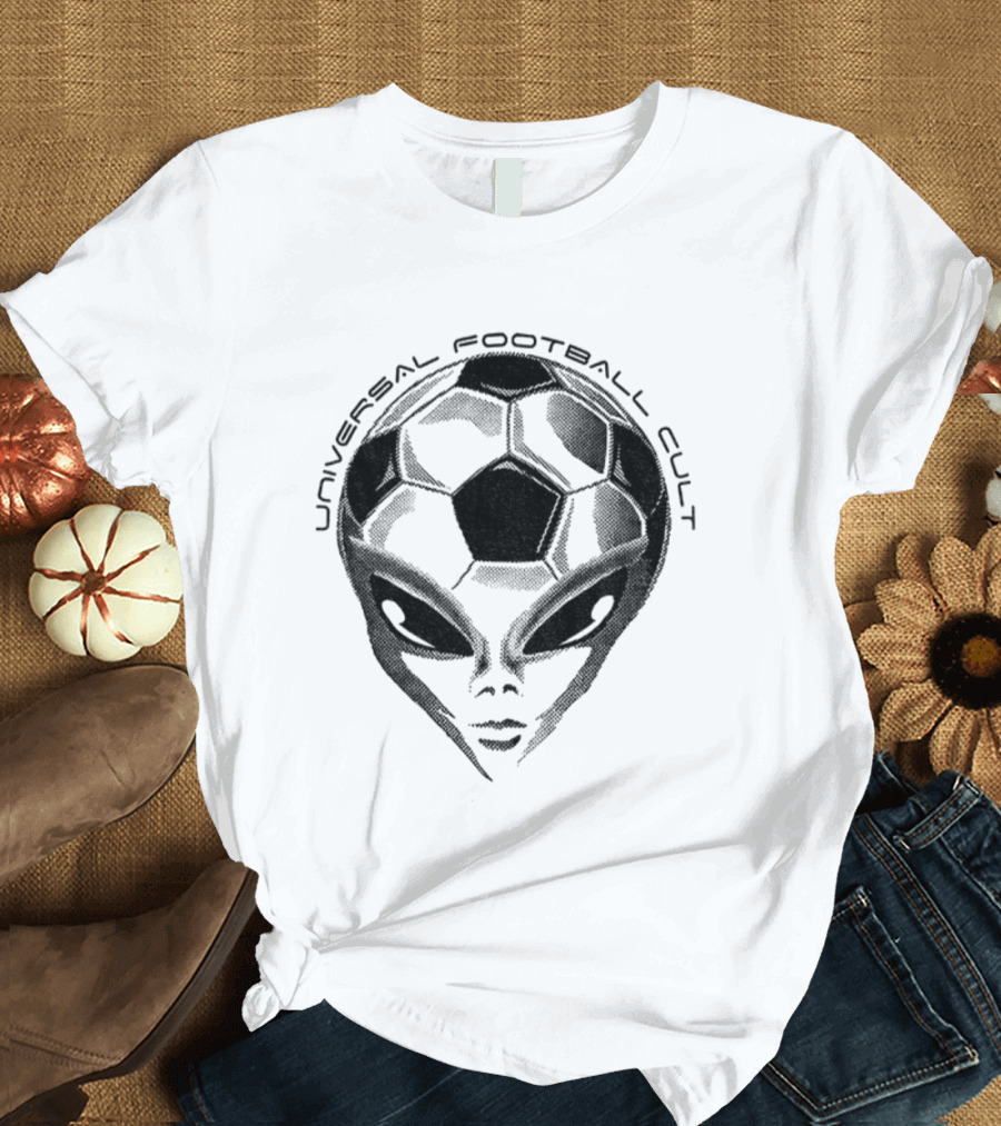 Universal Football Cult Alien Soccer Ball Head Fusion T-Shirt