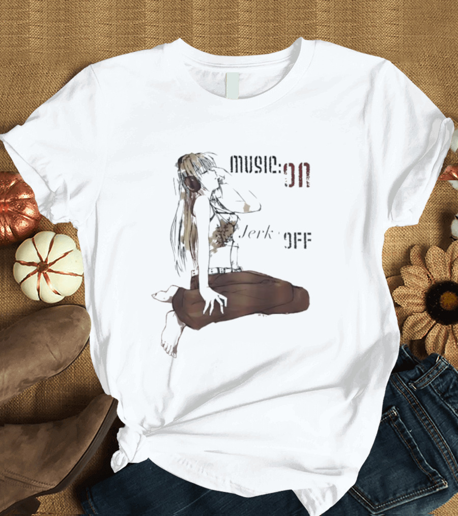 The Girl Music On Jerk Off Abstract Artwork T-Shirt
