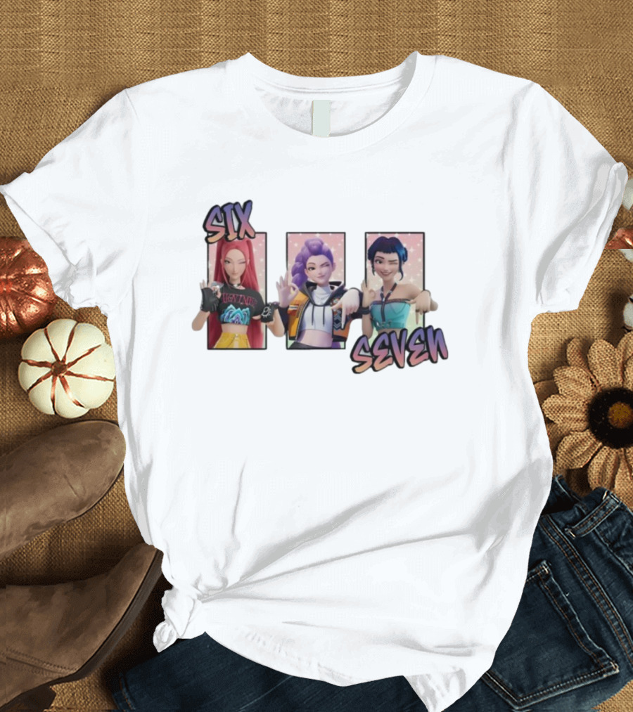 Six Seven Kpop Girls Band Meme 6 7 Legends T-Shirt