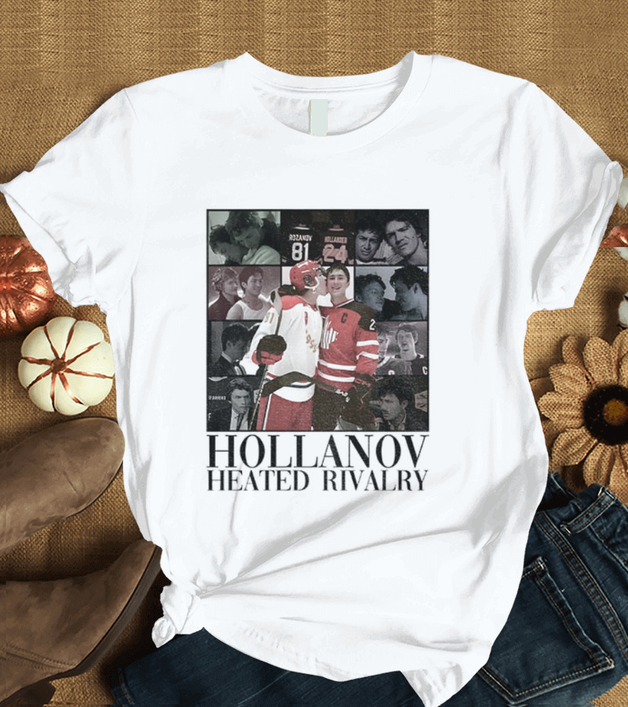 Hollanov Heated Rivalry Shane Ilya Rosanov Hollander Merry Christmas T-Shirt