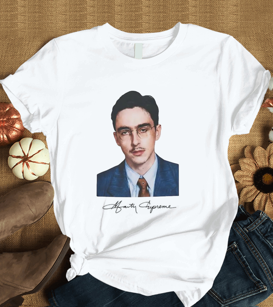 Timothee Chalamet Marty Signature Portrait Vintage Style T-Shirt