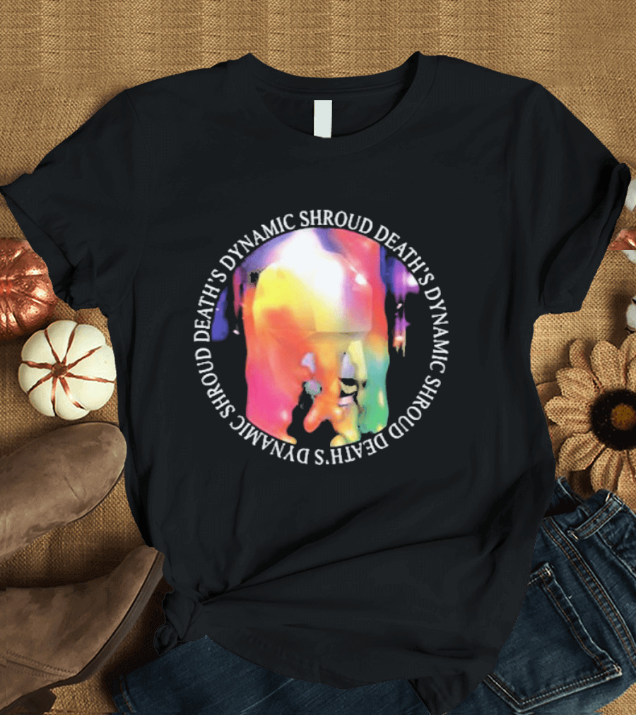 DEATHS DYNAMIC SHROUD HEAVY BLACK HEART COLORFUl MELT T-Shirt