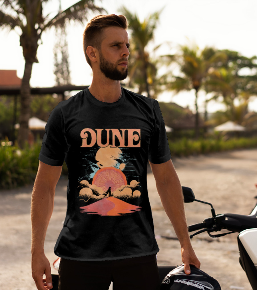 Dune House Atreides Sunset Desert Scene T-Shirt