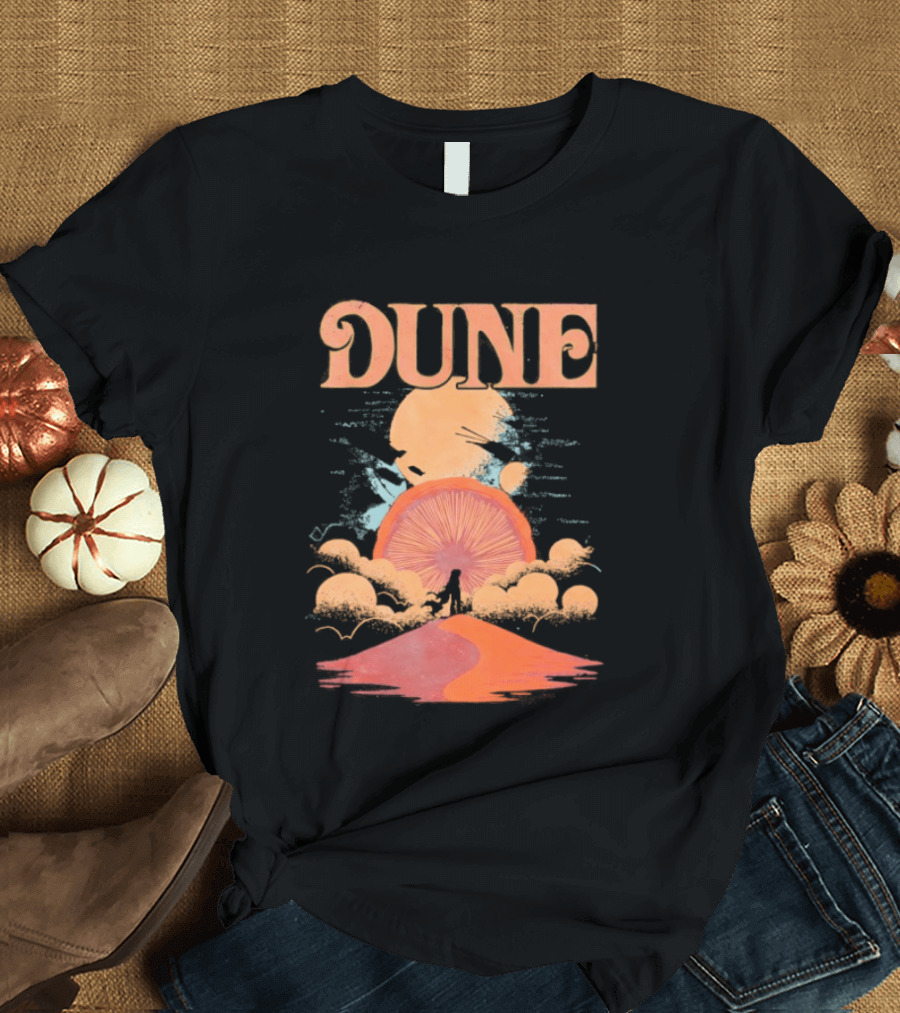 Dune House Atreides Sunset Desert Scene T-Shirt