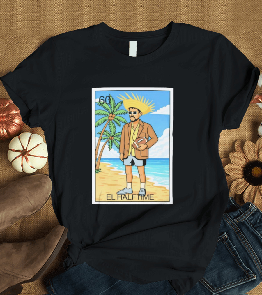 El Halftime 60 Beach Football Guy T-Shirt